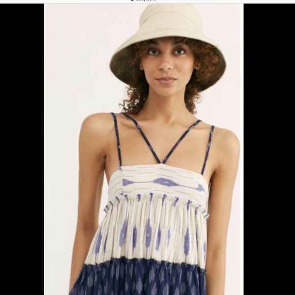 Free People Dress Mixed Print Swing Ruffle Tier 0 - Picture 6 of 7